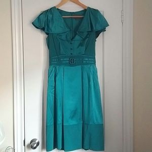 ZAC POSEN - pure silk old school glam dress